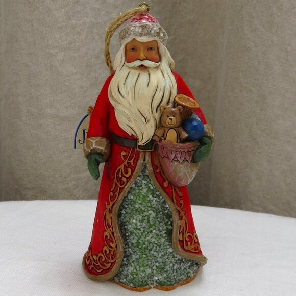 Jim Shore Santa Claus Figurine - Red and Green - Picture 2 of 7